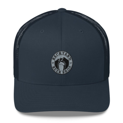 Embroidered Trucker Hat – Navy Blue